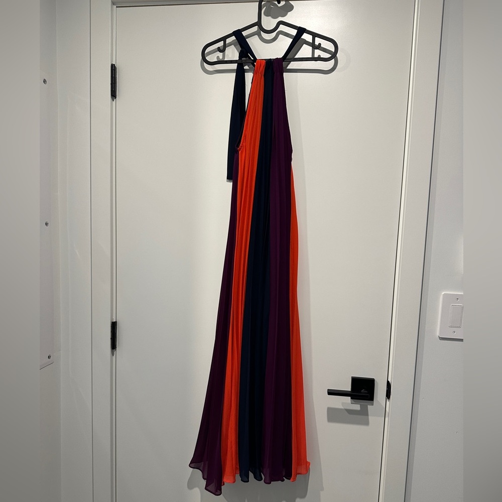 Mango Multicolor Halter Maxi Dress